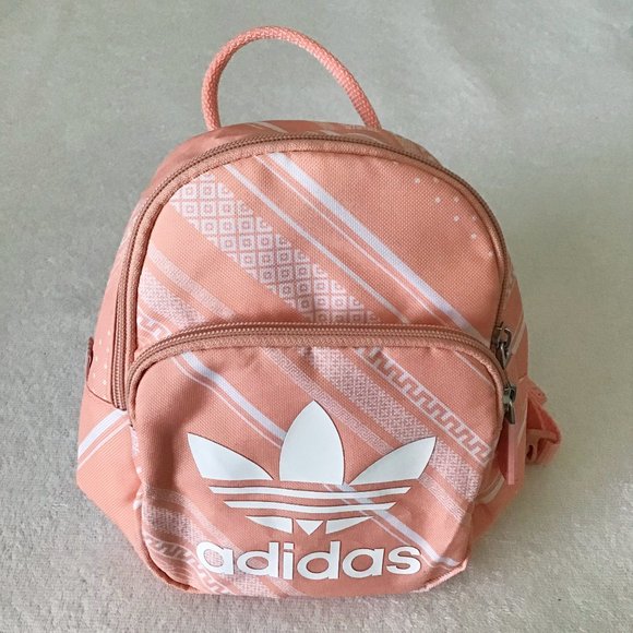 Adidas Pink Bandana Print Mini Logo Backpack - Picture 6 of 8
